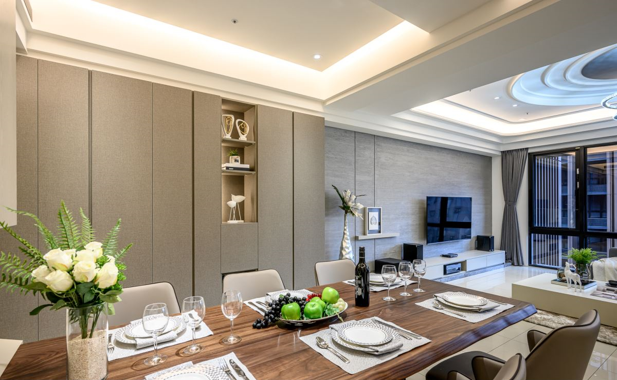 商品房三房装修案例丨传统的天圆地方，带来现代豪宅气质