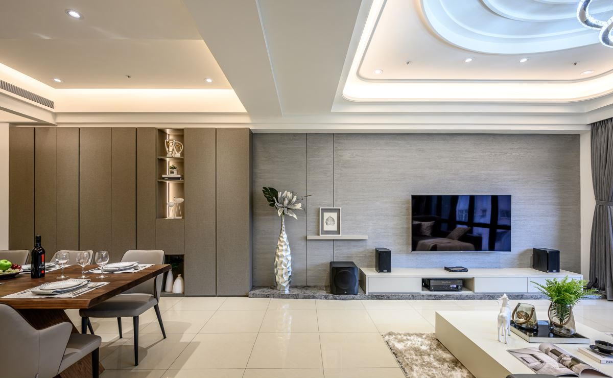 商品房三房装修案例丨传统的天圆地方，带来现代豪宅气质