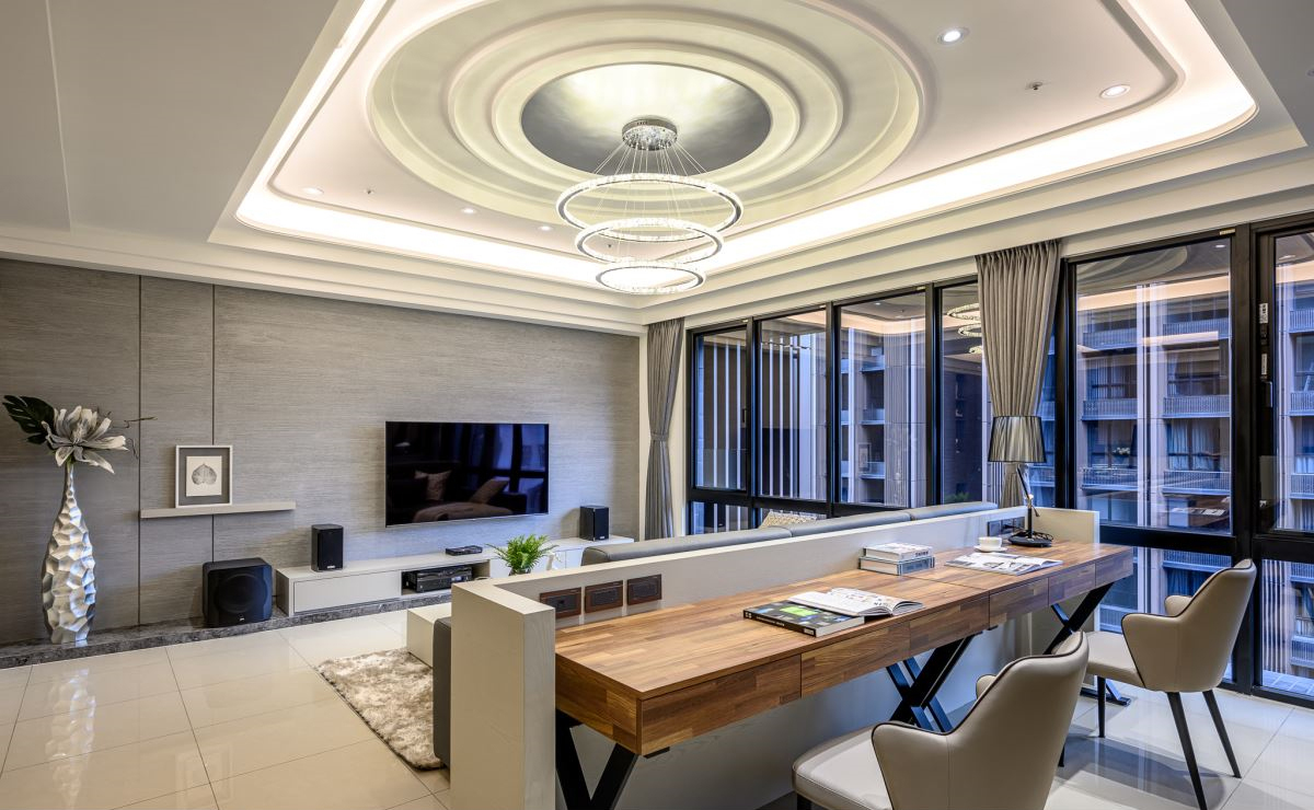 商品房三房装修案例丨传统的天圆地方，带来现代豪宅气质