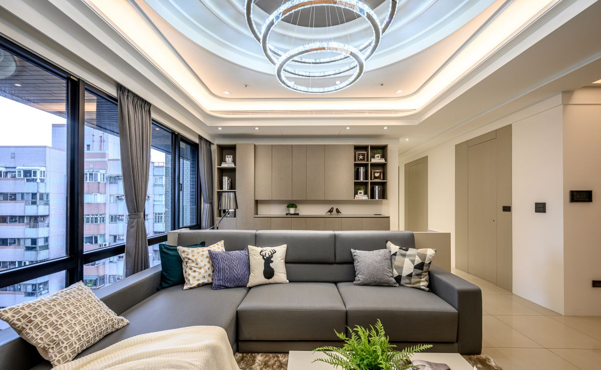 商品房三房装修案例丨传统的天圆地方，带来现代豪宅气质