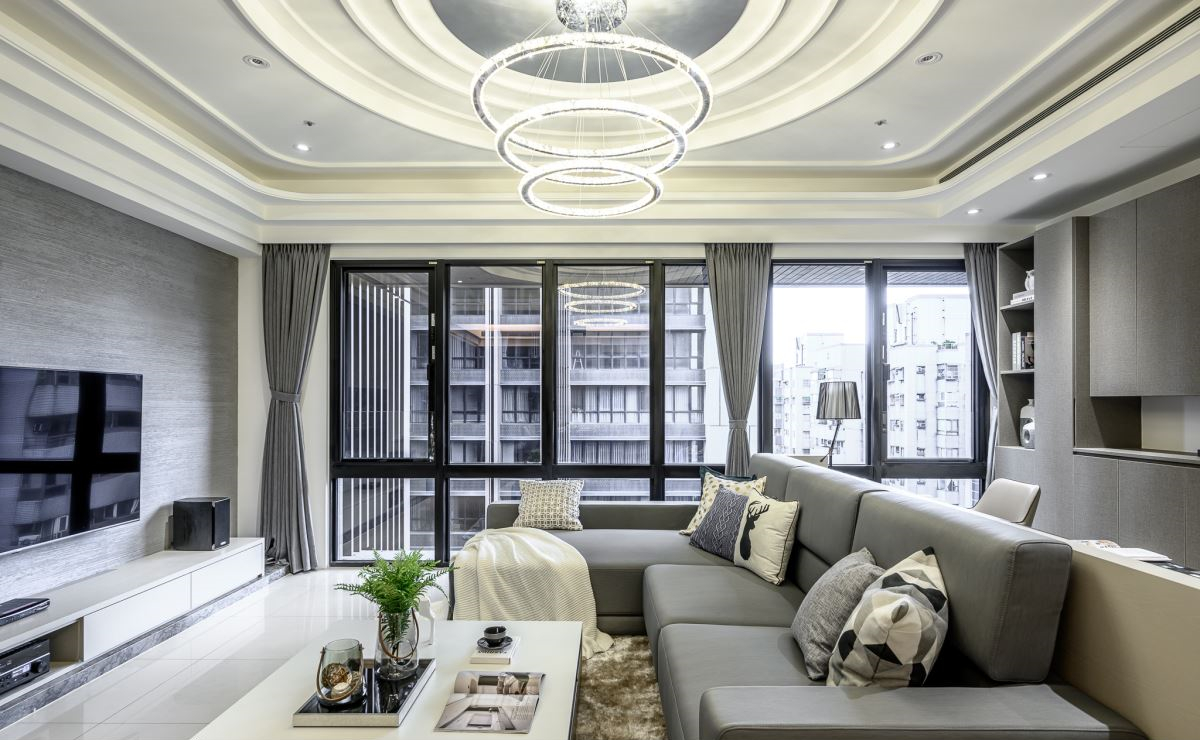 商品房三房装修案例丨传统的天圆地方，带来现代豪宅气质