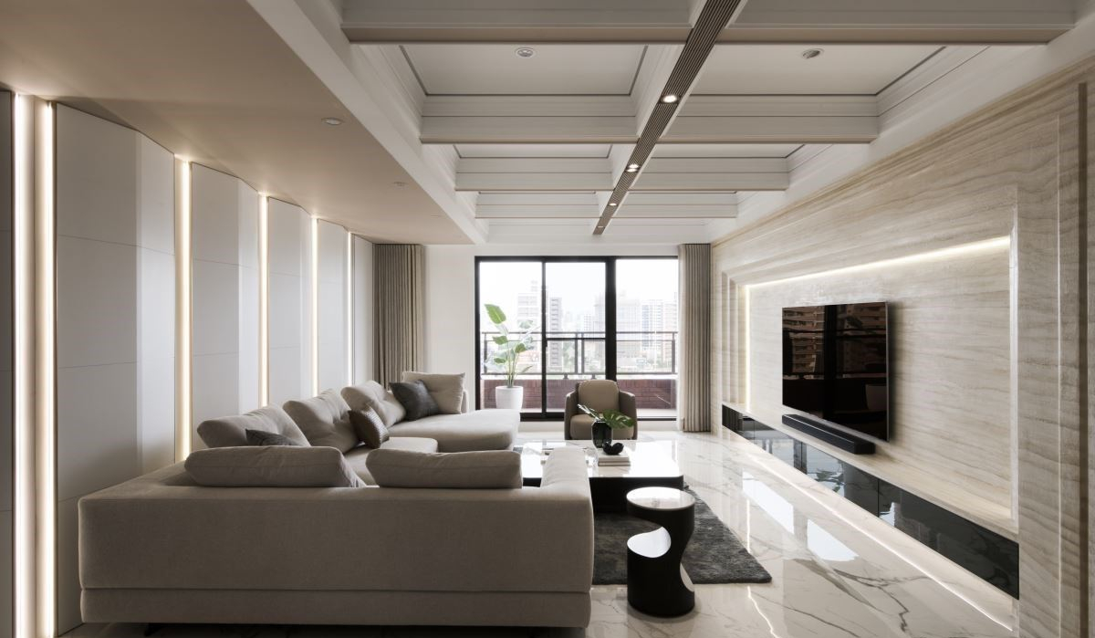 大平层三房装修实景图丨光的律动,点亮居家生活的美好活力